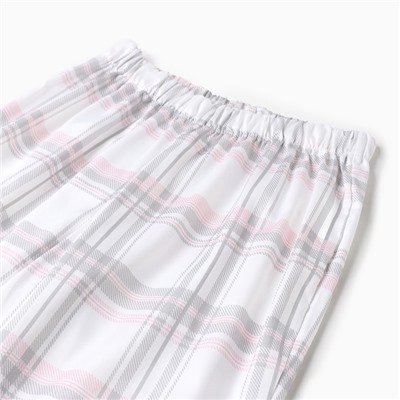 Пижама женская (рубашка, брюки) KAFTAN «Клетка», размер 40-42