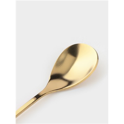 Чайная ложка Magistro «Хьёрт», длина 15 см, нержавеющая сталь, золотистая