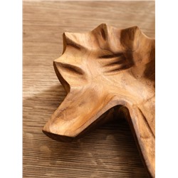 Тарелка «Морской конек», 33×20×5 см, дерево Джати, коричневая