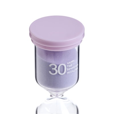 Часы песочные Happy time, на 30 минут, 4.4×12.6 см, сиреневые