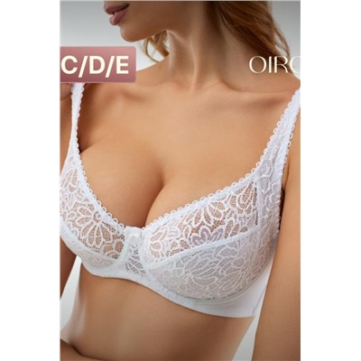 Бюстгальтер 71211 OIRO кружевной мягкая чаша 1 шт (Белый)