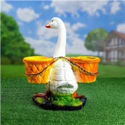 Декоративное кашпо для цветов «Гусь», 30×34×40 см, гипс