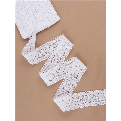 Кружево вязаное, 55 мм, 10±1 м, белое