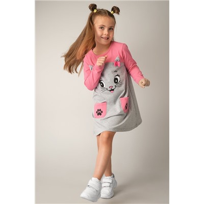 Хлопковое платье для девочки Happyfox