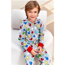 Пижама комбинезон пижамный Juno AW21BJ630 Sleepwear Boys серый меланж амонгс Ас