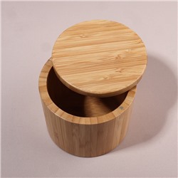 Органайзер для хранения «BAMBOO», с крышкой, раздвижной, d=12×10.5 см, коричневый
