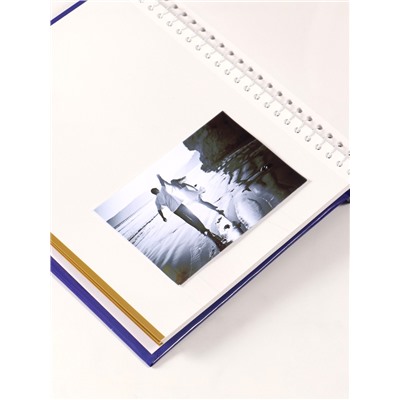 Фотоальбом магнитный на 20 листов «Люблю тебя до луны», синий, тиснение серебро, 29×24×2 см