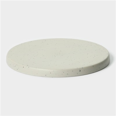 Блюдо «Мрамор», d=20.5 см, пластик, серое