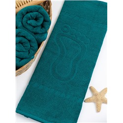 Полотенце махровое - Ножки, цвет темный зеленый