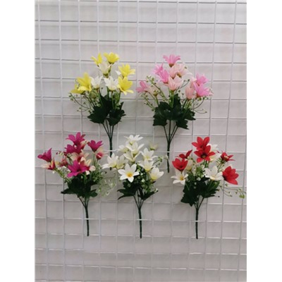 Цветок искусственный 34 см 5 веток / 254-9 /уп 2/300/600/