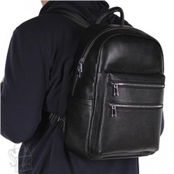 Рюкзак мужской кожаный 2420H black Heanbag