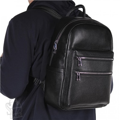 Рюкзак мужской кожаный 2420H black Heanbag