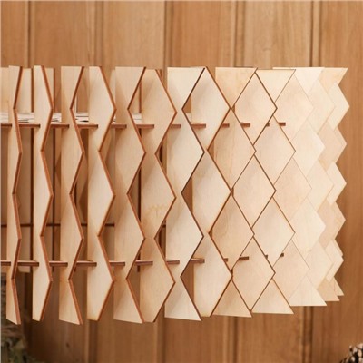 Абажур для бани и сауны «Шар с зигзагами», фанера, d=45 см, «Добропаровъ»