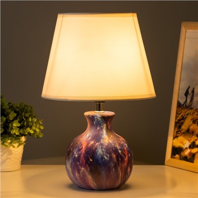 Настольная лампа «Корин» Е27 40 Вт фиолетовый 22.5×22.5×32.5 см RISALUX