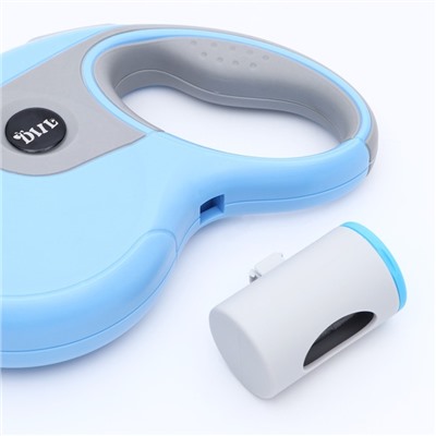 Рулетка DIIL, 8 м, до 50 кг, лента, прорезиненная ручка, голубая, серая