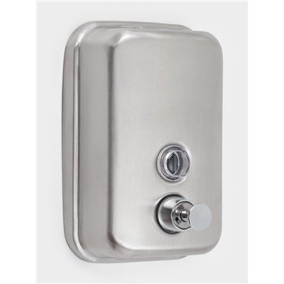 Диспенсер механический для антисептика, жидкого мыла, 500 мл, нержавеющая сталь