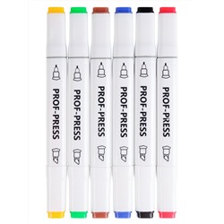 Набор маркеров двуст для скетчинга CLASSIC TONES 6шт. (МП-3375) скош/пулев наконечники