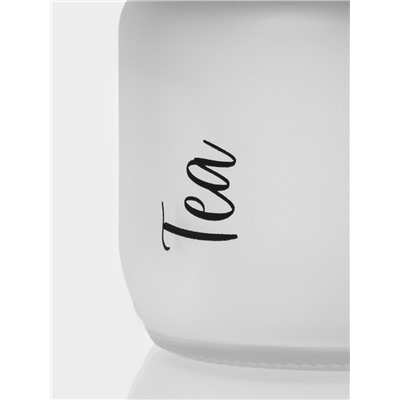 Банка для сыпучих Herevin Tea, 425 мл, стекло, белая