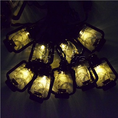 Электрогирлянда 3м, 20 ламп Фонарики, цветная