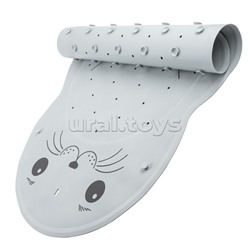 Коврик резиновый для ванны антискользящий 76x45см, "Нерпа" с отверстиями