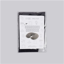 Подушка надувная для шеи, дорожная, 42×26.5 см, синяя