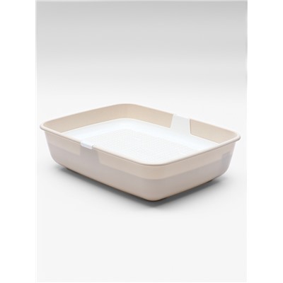Лоток ALTA для кошек с сеткой 50×38×13.5 см, бело-бежевый
