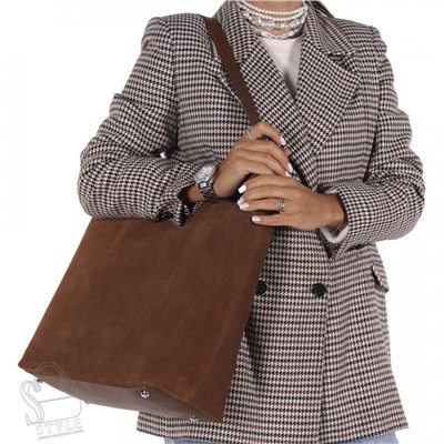 Сумка женская кожаная 3349QAA brown Polina&Eiterou