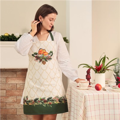 Фартук новогодний «Этель» Robin 60×70 см, 100% хлопок, саржа 190 г/м²