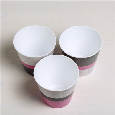 Набор кашпо для цветов 3 в 1 «Лофт», 0.8 л, 11×12 см