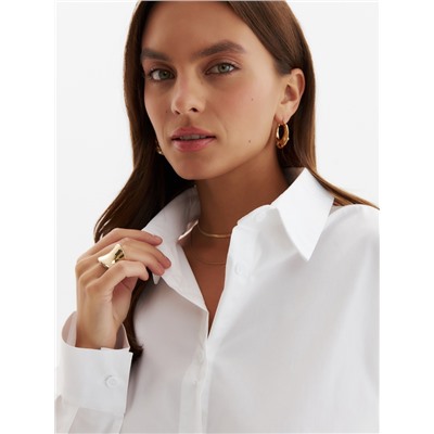 Рубашка женская с разрезами MINAKU: Casual Collection, размер 42, белая