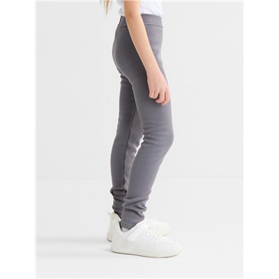 Легинсы для девочки на флисе Collorista, серые, рост 104 см