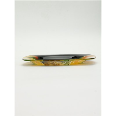 Тарелка новогодняя плоская «Апельсины», 20×20 см