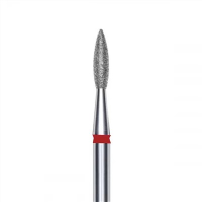Staleks (Сталекс) Фреза алмазная / Expert FA11R021/8 пламя острое 2,1 мм, красная, 1 шт. 22795