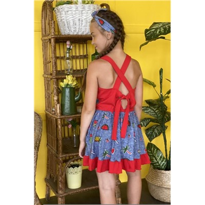 Сарафан 5074 детский (Синий)