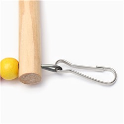 Игрушка для птиц «Лесенка с бусинами», 5 ступеней, 35 см, микс цветов