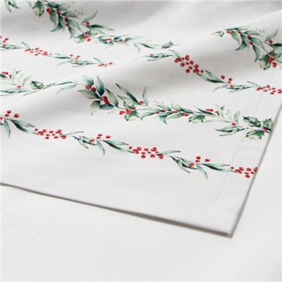 Скатерть новогодняя «Этель. Веточки», 149×220 см, 100% хлопок, саржа 190 г/м²