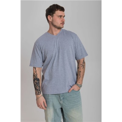 Футболка из кулирки с коротким рукавом и V-образной горловиной М125119с