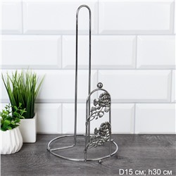 Держатель для бумажных полотенец металл Роза Серебро/ BTR-805 /уп 120/15х31/ 0,147