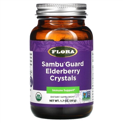 Flora, Sambu Guard Elderberry Crystals, Immune Support, 1.7 oz ( 50 g)