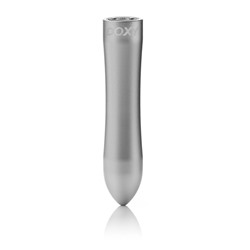 Серебристая металлическая вибропуля Doxy - 12 см.