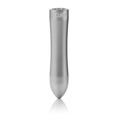 Серебристая металлическая вибропуля Doxy - 12 см.