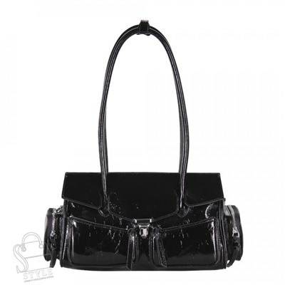 Сумка женская кожаная 3350Q black Polina&Eiterou