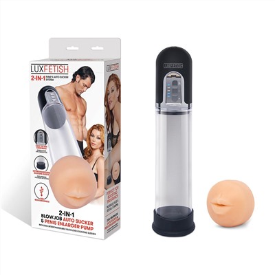Автоматическая вакуумная помпа-мастурбатор Blowjob Auto Sucker Penis Enlarger Pump