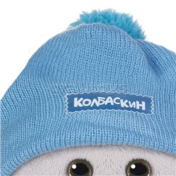 Колбаскин в голубой шапочке и шарфике, 20 см, в коробке