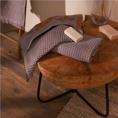 Полотенце вафельное SL HOME: Boho «Софт Мист» 100×180 см, 100% хлопок, 300 г/м²