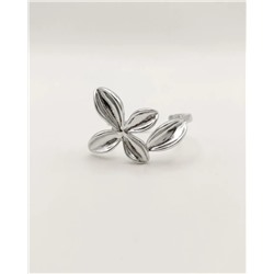 Кольцо с белым серебрением