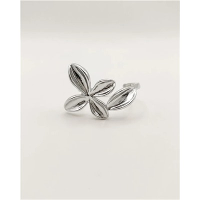 Кольцо с белым серебрением