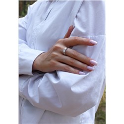 Серьги из серебра с фианитами родированные 925 пробы S2180111010р