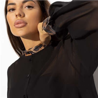 Блуза из полупрозрачной ткани, Модное притяжение