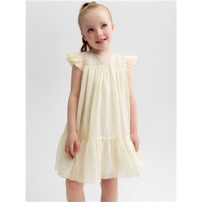 Платье нарядное для девочки MINAKU: PartyDress, бежевое, рост 92-98 см